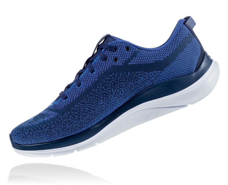 Hoka One One Hardloopschoenen Heren - Hupana Flow - Donkerblauw/Wit - EJ3149870